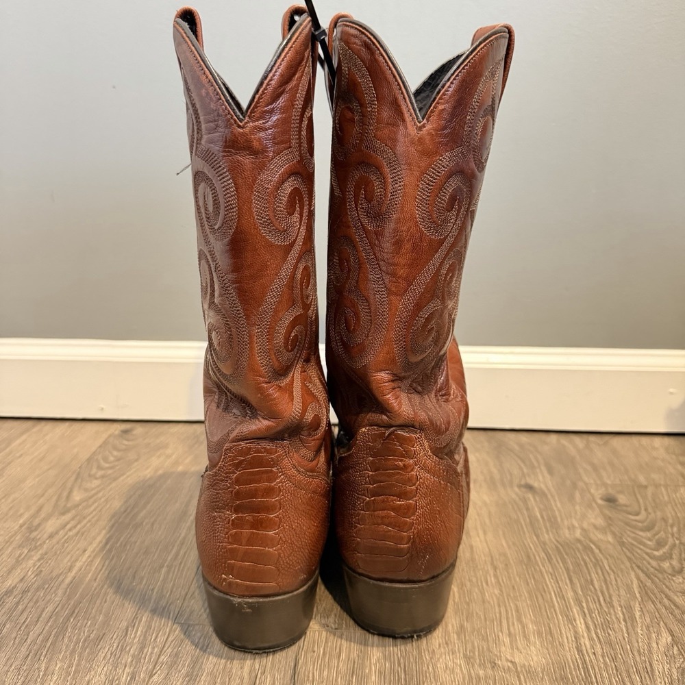 Dan Post Mens DP26636 Ostrich Leg Cowboy Western Boots Size 12 - Picture 6 of 9